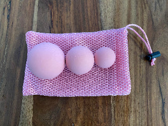 3 pink massage balls