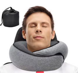 grey foam travel pillow